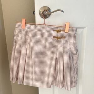 Vintage Houndstooth Circle Mini Skirt